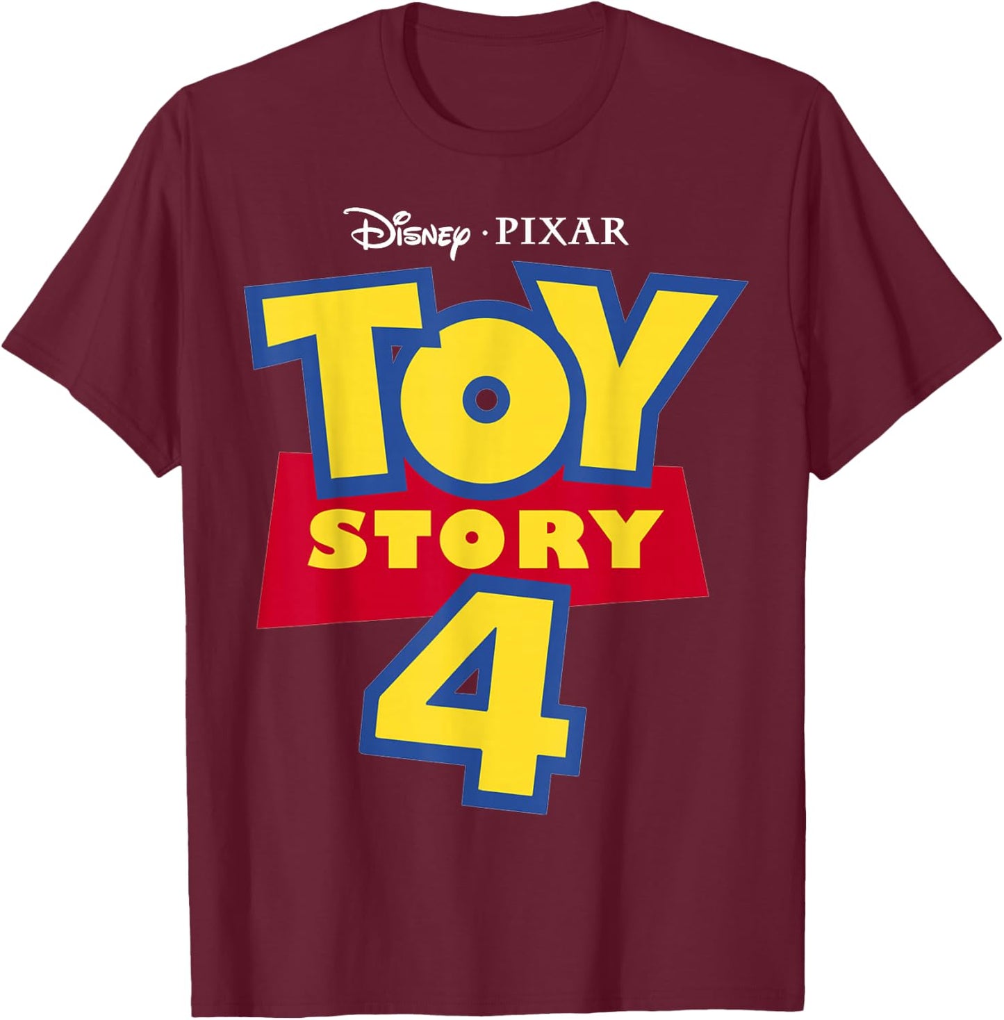 Disney Pixar Toy Story 4 Movie Logo T-Shirt - T-Shirt | Maroon