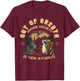 Out of Breath Hiking Society Nature Love Raccoon T-Shirt - T-Shirt | Maroon