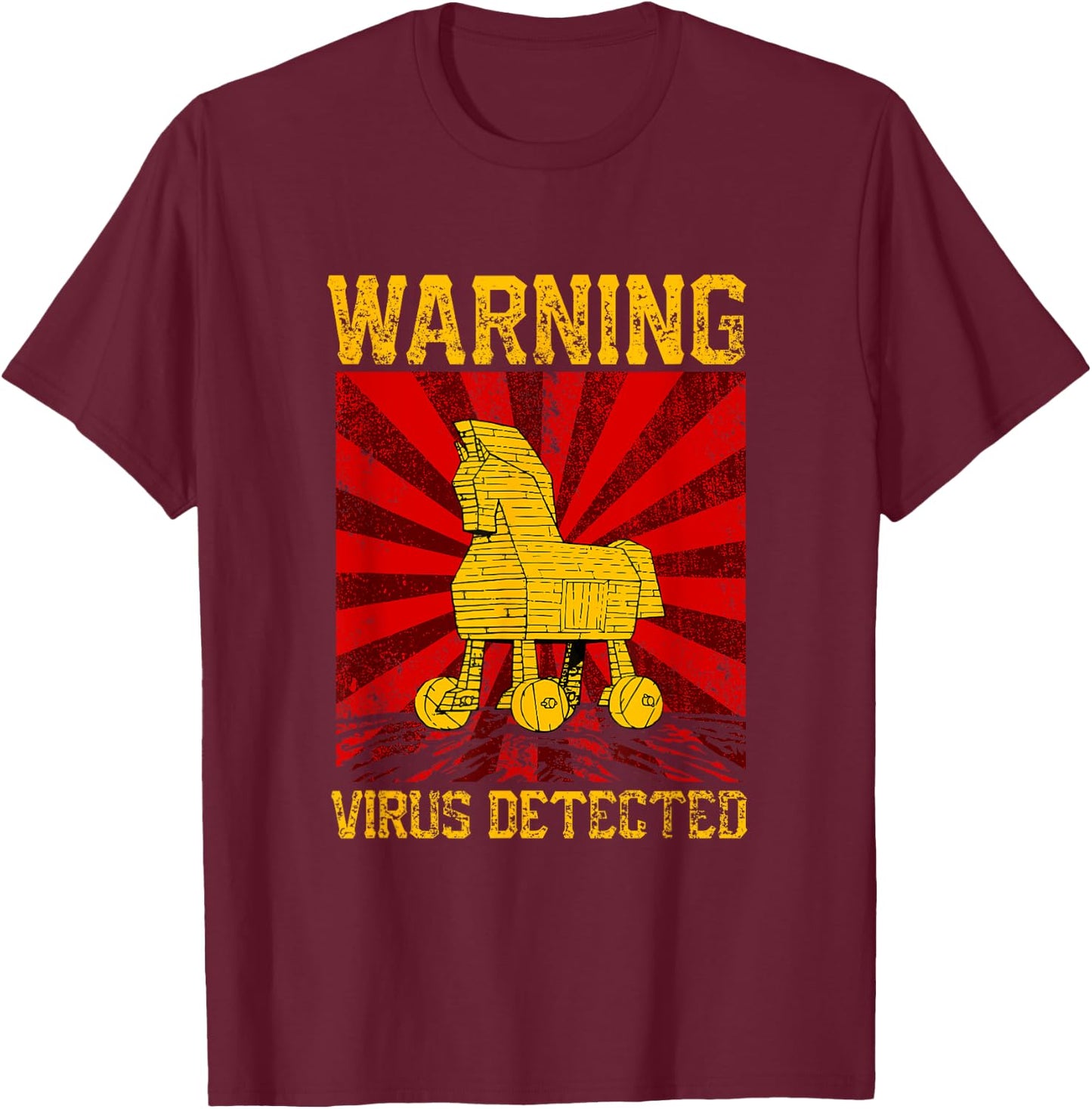 Trojan Horse Hacker T-Shirt - T-Shirt | Maroon