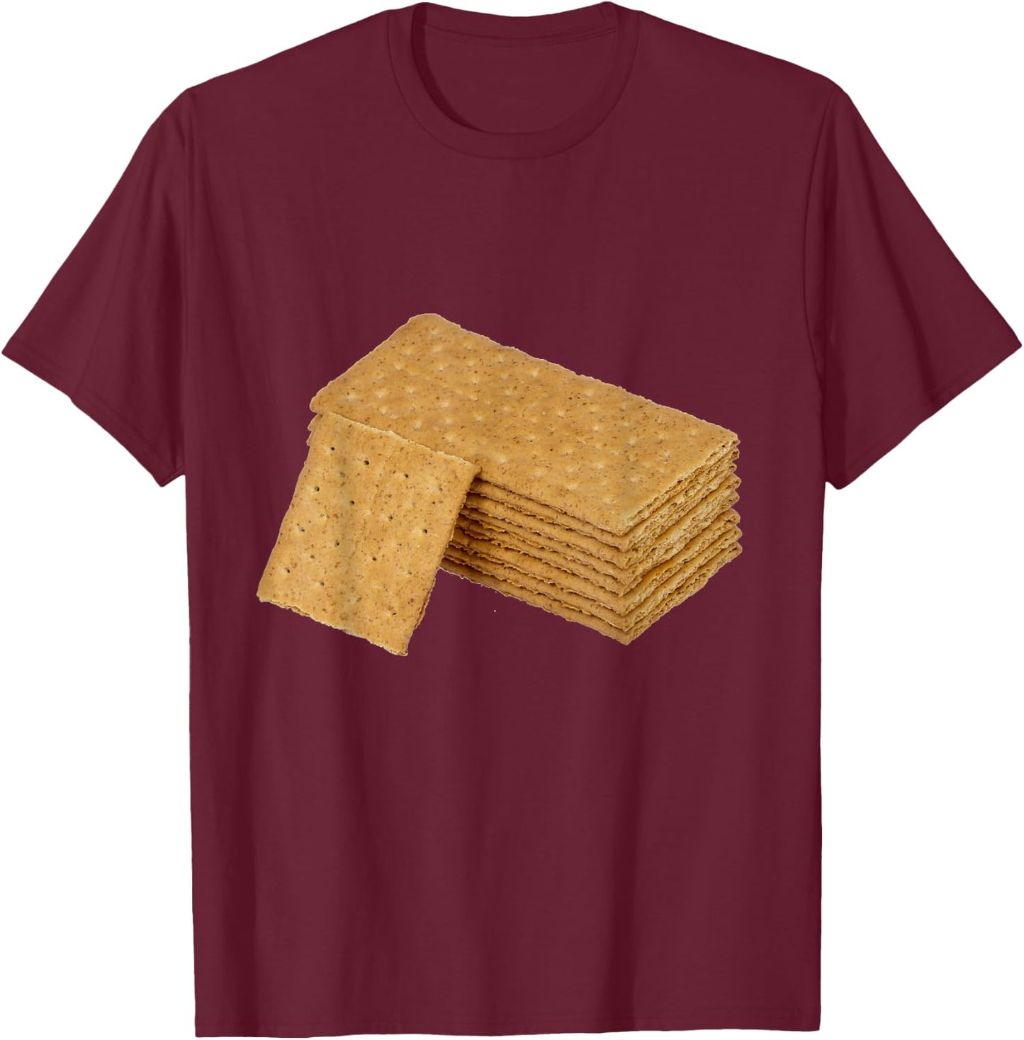 Smores Ingredients and Camping Essentials Graham Cracker T-Shirt - T-Shirt | Maroon