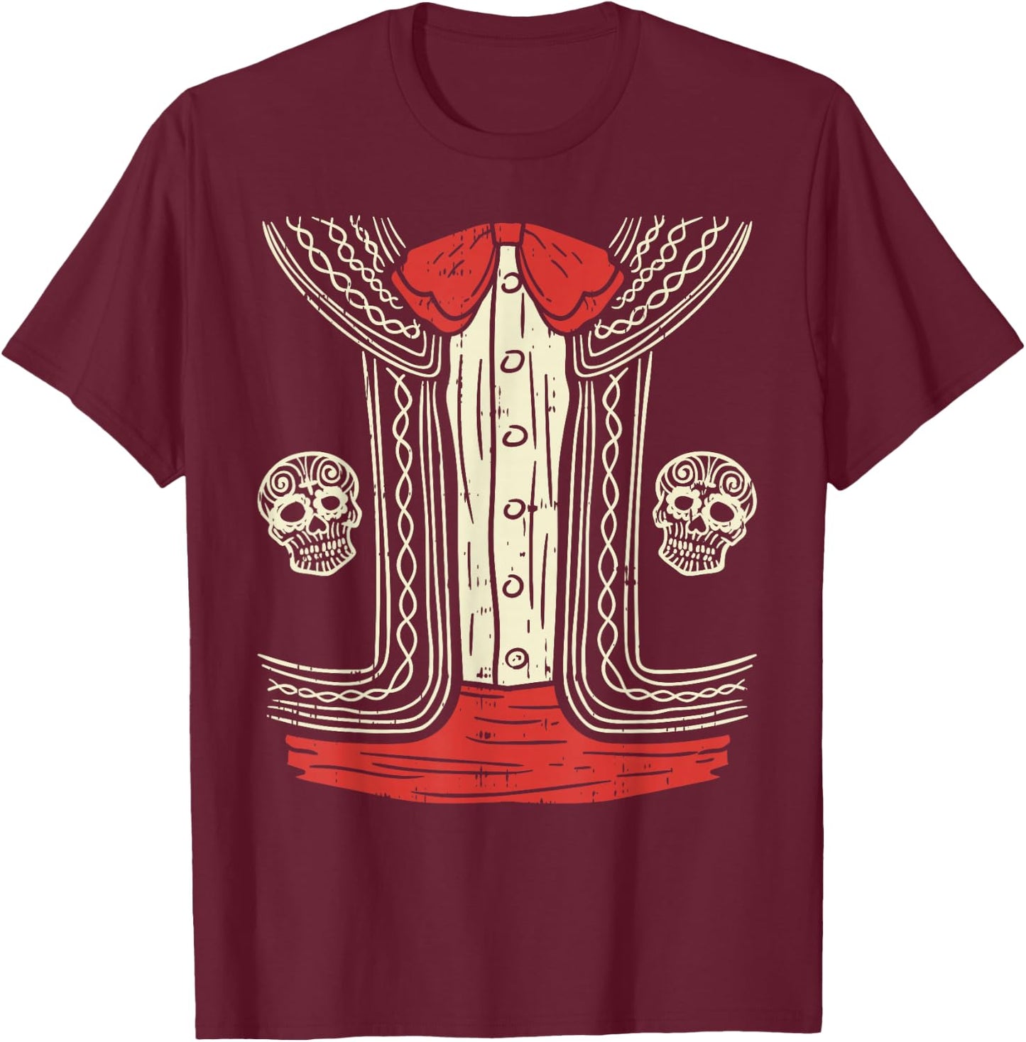 Mexican Mariachi Halloween Costume Mexico Suit Fiesta Boys T-Shirt - T-Shirt | Maroon
