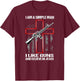 I'm A Simple Man I Like Guns And Believe In Jesus (on back) T-Shirt - T-Shirt | Maroon