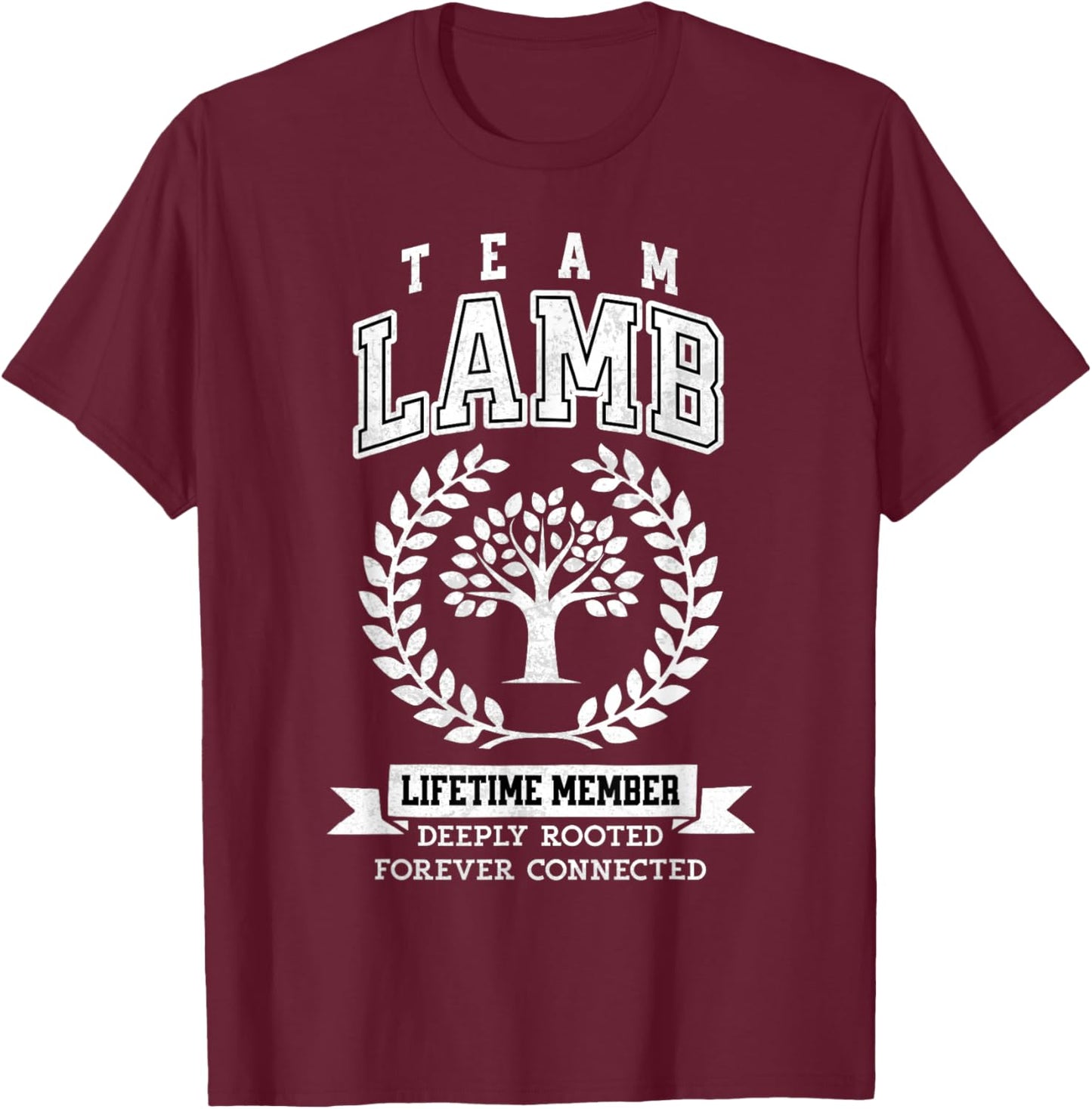 Team Lamb Last Name Surname Custom Family Reunion T-Shirt - T-Shirt | Maroon