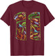 Cool 11 Reptile Theme 11th Birthday Party 11 Years Old T-Shirt - T-Shirt | Maroon