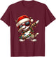 Funny Christmas Cat Dabbing Cute Meowy Xmas Men Women Cat T-Shirt - T-Shirt | Maroon