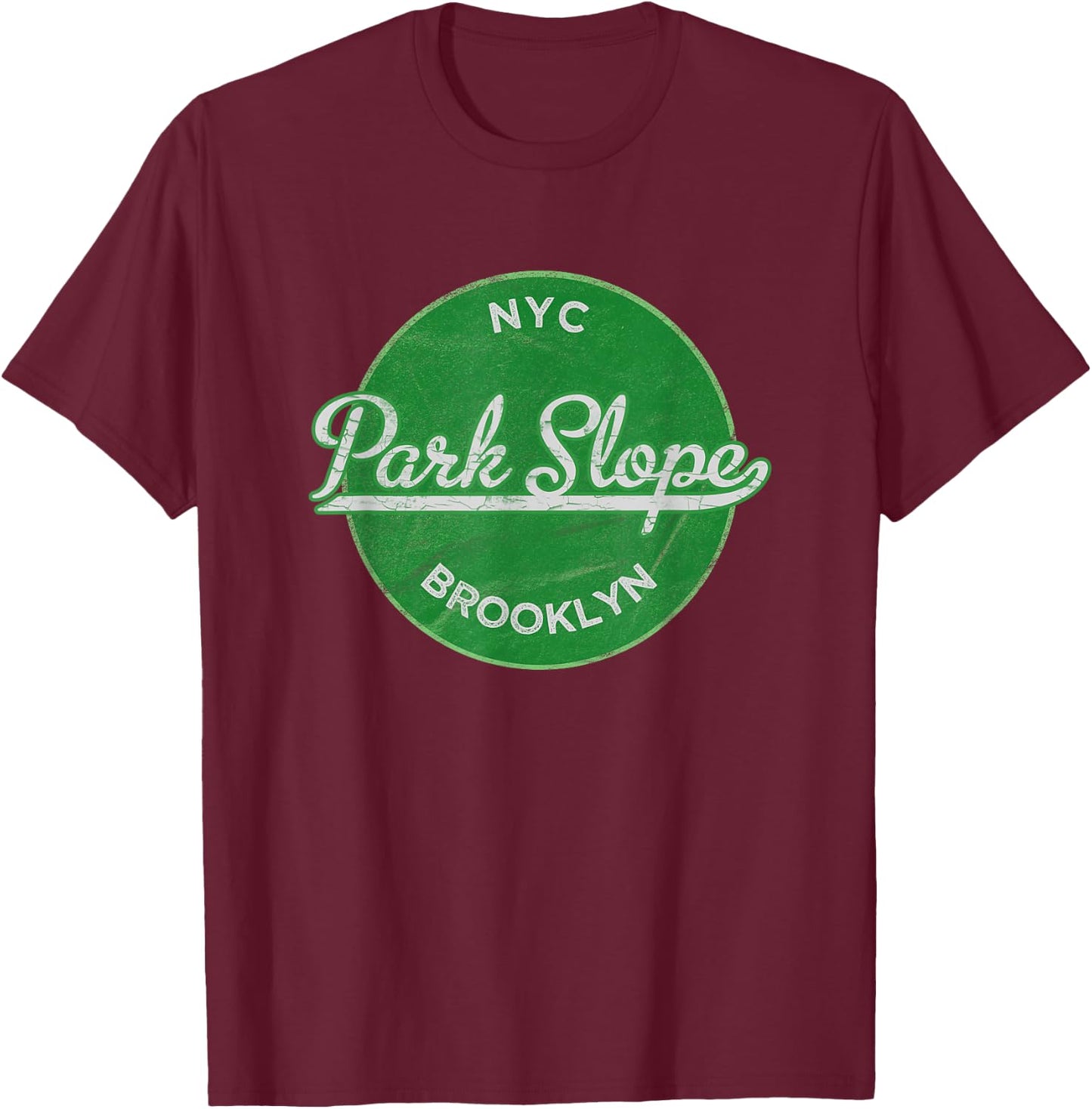 Cool Vintage Park Slope Brooklyn T-Shirt - T-Shirt | Maroon