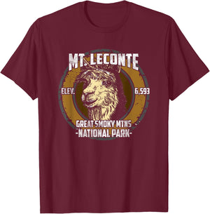 Mount Mt LeConte Llama Alpaca Smoky Mountains T Shirt T-Shirt - T-Shirt | Maroon
