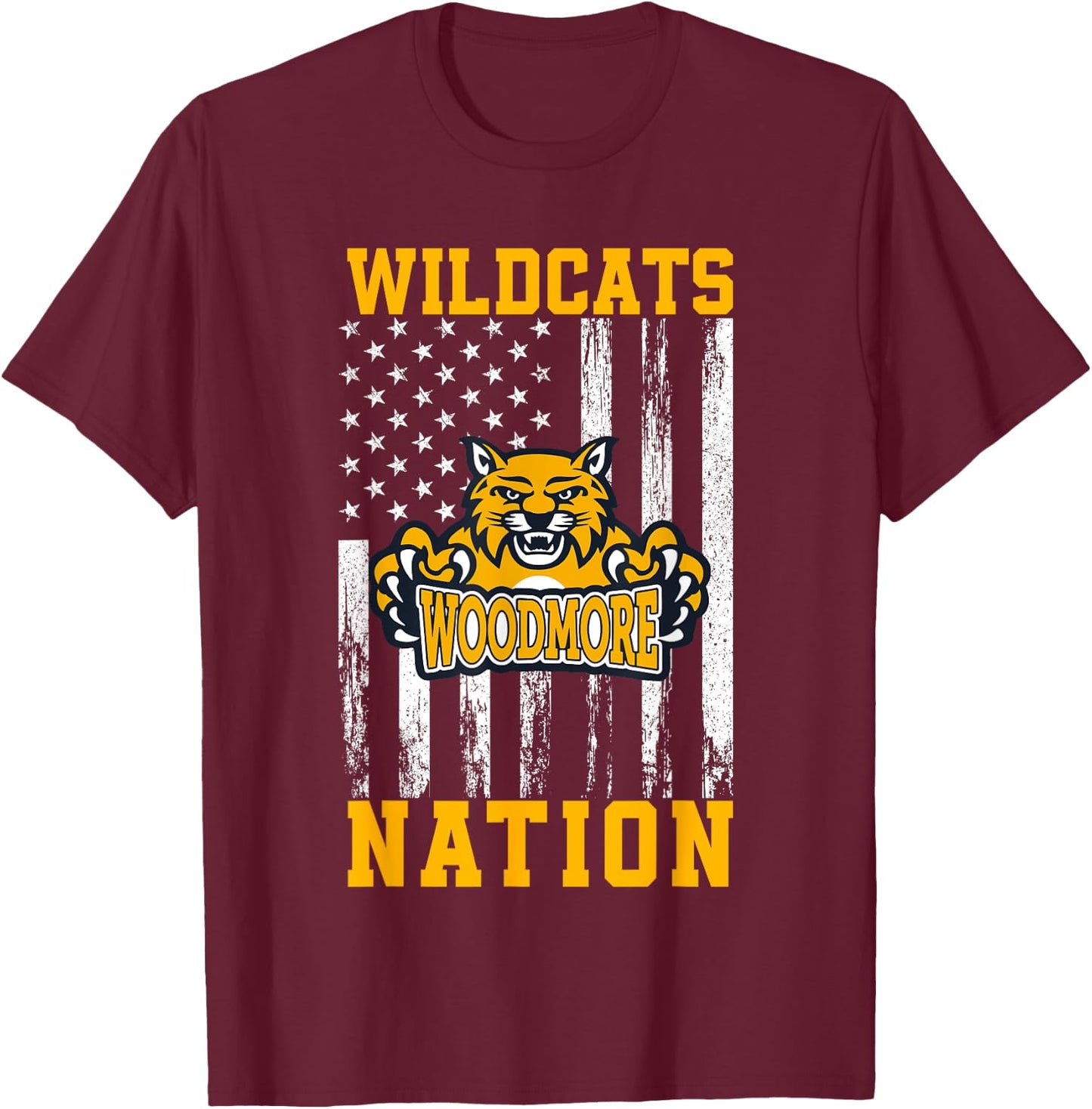 Woodmore Wildcats Logo Nation HS T-Shirt - T-Shirt | Maroon