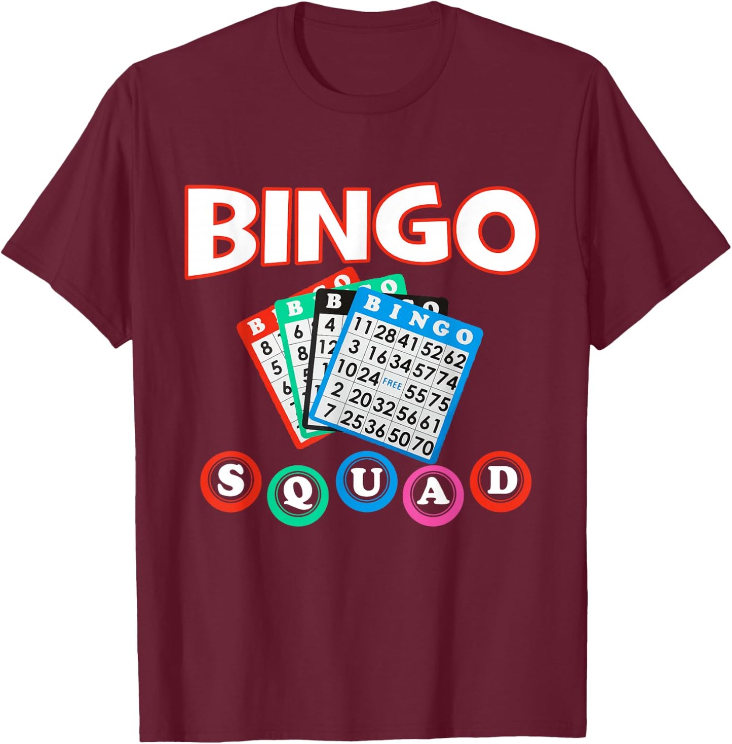 Bingo Squad Shirt & men T-Shirt - T-Shirt | Maroon