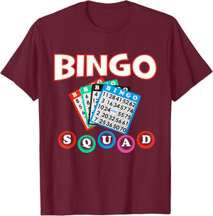 Bingo Squad Shirt & men T-Shirt - T-Shirt | Maroon