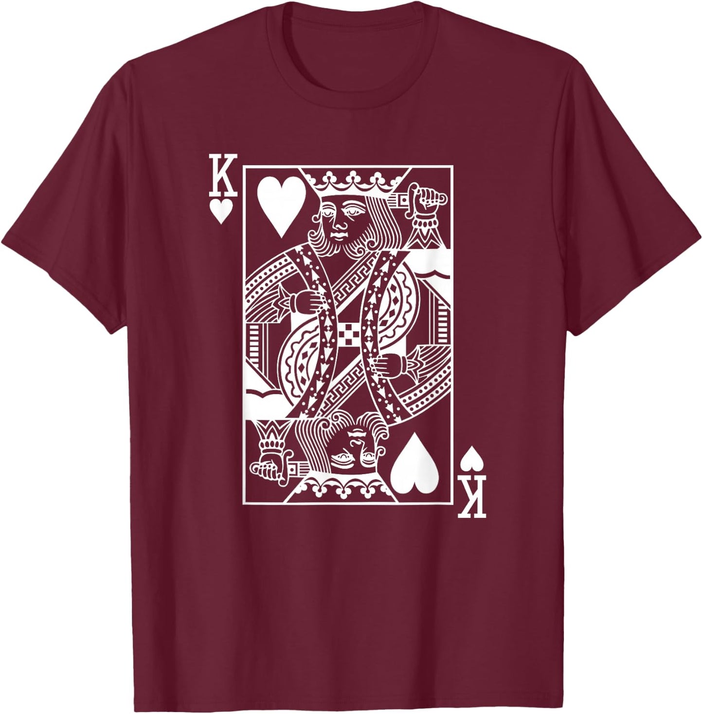 The Original King of Hearts Classic (Suicide King) T-Shirt - T-Shirt | Maroon