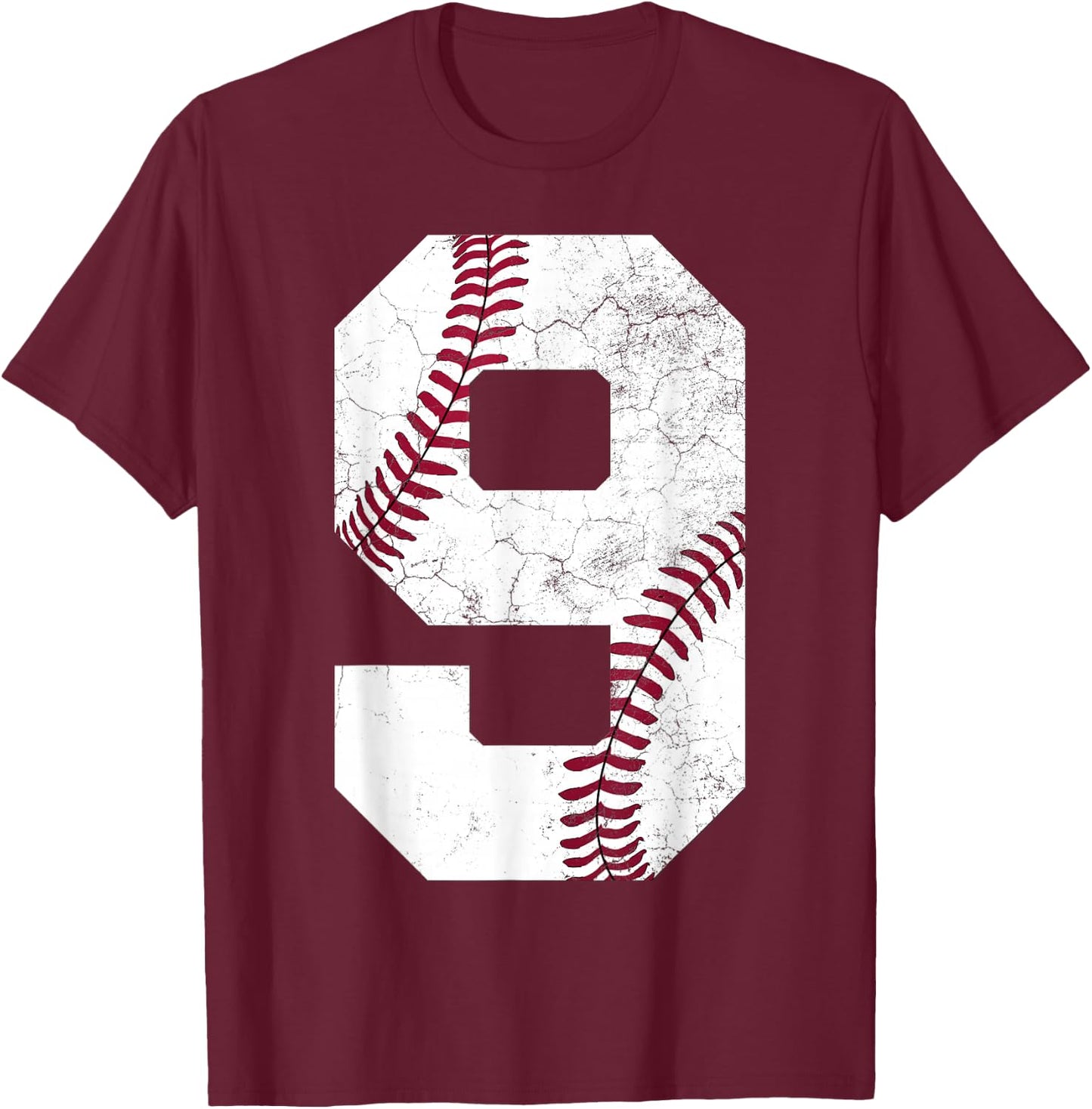 9th Birthday 2016 Baseball Boys Kids Nine 9 Ninth Gift T-Shirt - T-Shirt | Maroon
