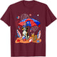 Beagle Sunglasses Relaxing On Beach 4th Of July US Flag T-Shirt - T-Shirt | Maroon