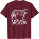 Groom / Grooms Wolfpack Bachelor Party Funny Wolf T-Shirt - T-Shirt | Maroon
