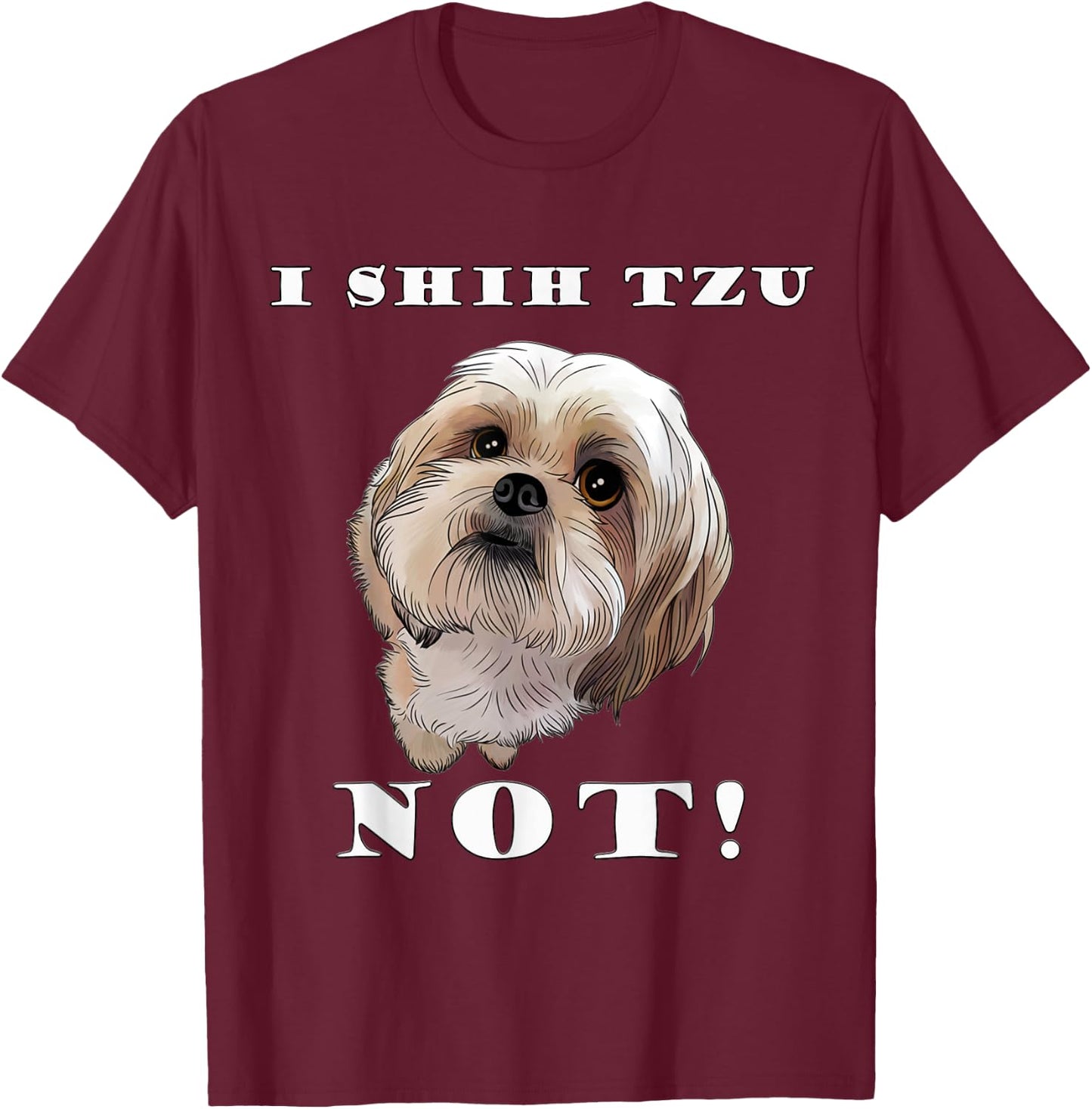 I Love My SHIH TZU Cute Shih Tzu Puppy Dog Lover Women Girls Kids T-Shirt - T-Shirt | Maroon