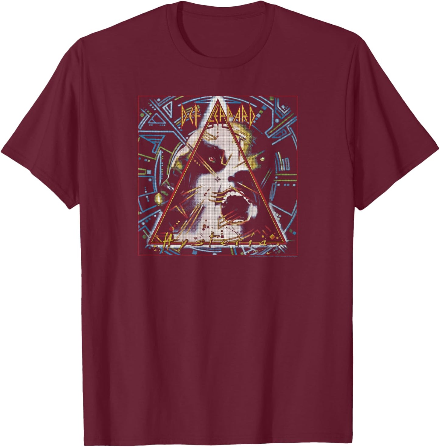 Def Leppard - Hysteria Vintage Small T-Shirt - T-Shirt | Maroon