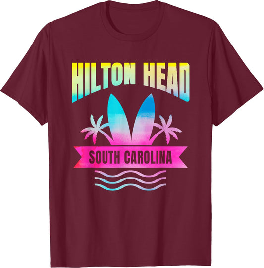 Hilton Head Island Vacation South Carolina T-Shirt - T-Shirt | Maroon