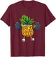 Funny Pineapple Powerlifting Weightlifting Gym Workout Girls T-Shirt - T-Shirt | Maroon