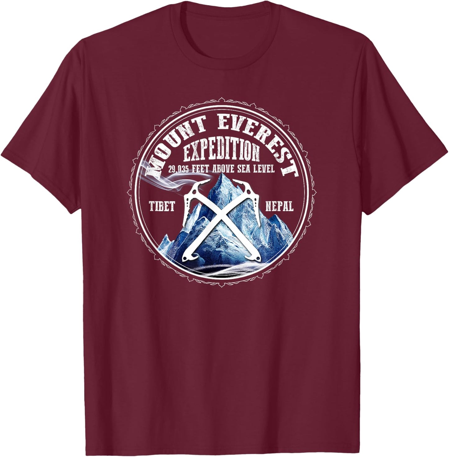 The Official "Mount Everest Expedition" Mt Everest T-Shirt - T-Shirt | Maroon