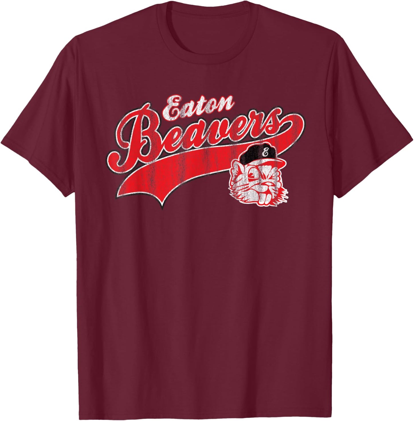 Eaton Beavers funny T-Shirt - T-Shirt | Maroon