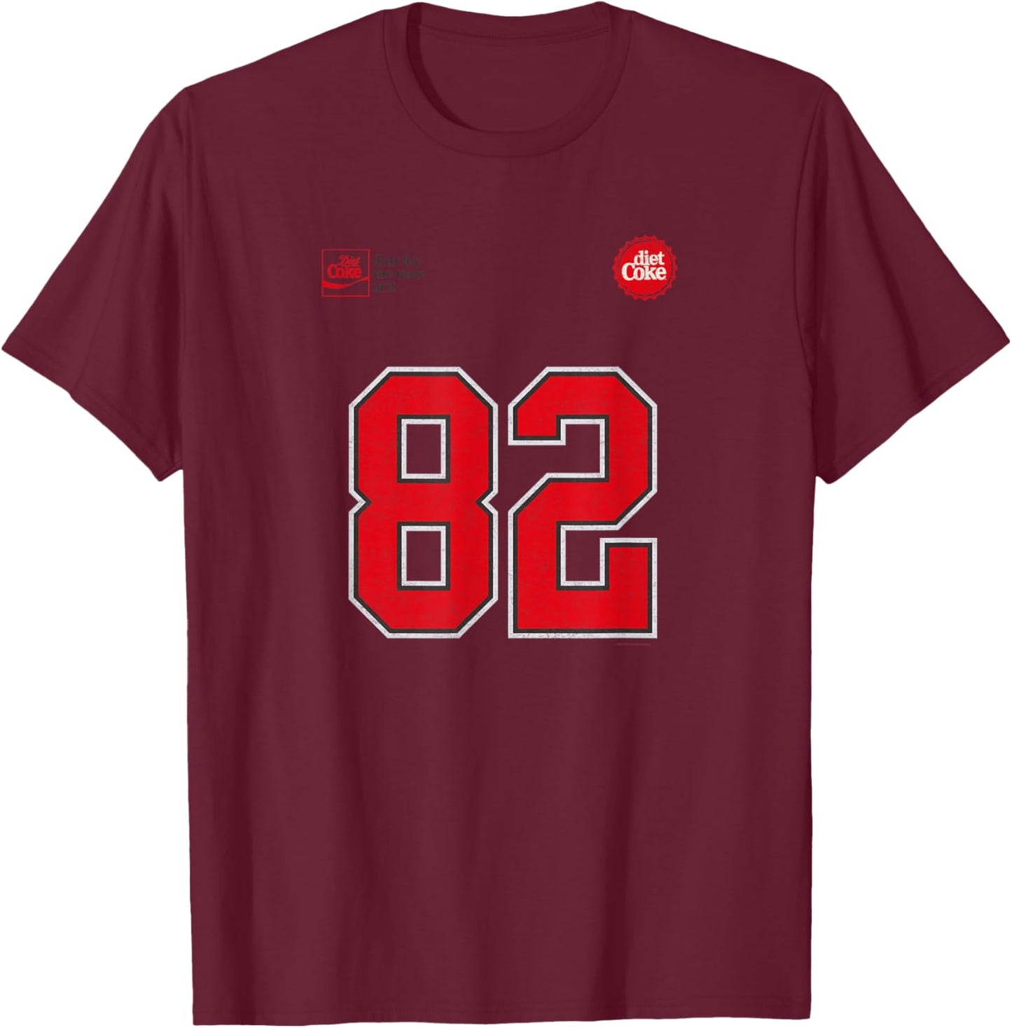 Coca-Cola Diet Coke Red Label Collegiate Style 82 T-Shirt - T-Shirt | Maroon