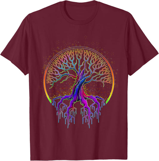 Trippy Tree of Life Gift The Tree of Life T-Shirt - T-Shirt | Maroon