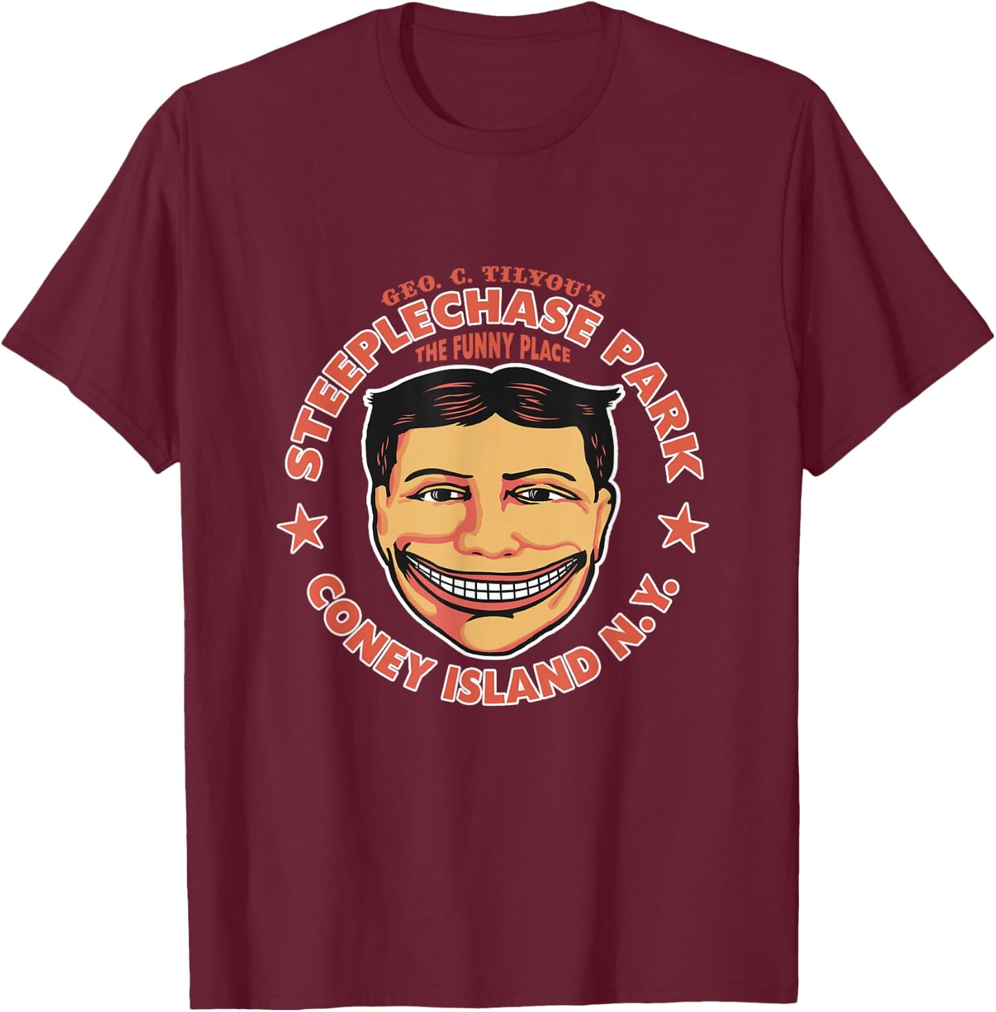 Steeplechase Park Coney Island Amusement Park T-Shirt - T-Shirt | Maroon