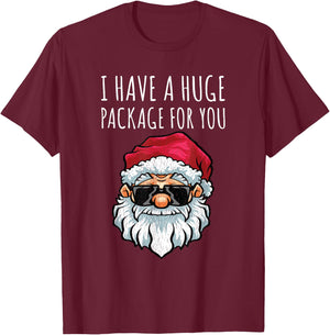 Dirty Christmas Shirt Naughty Raunchy Shirt Package T-Shirt - T-Shirt | Maroon