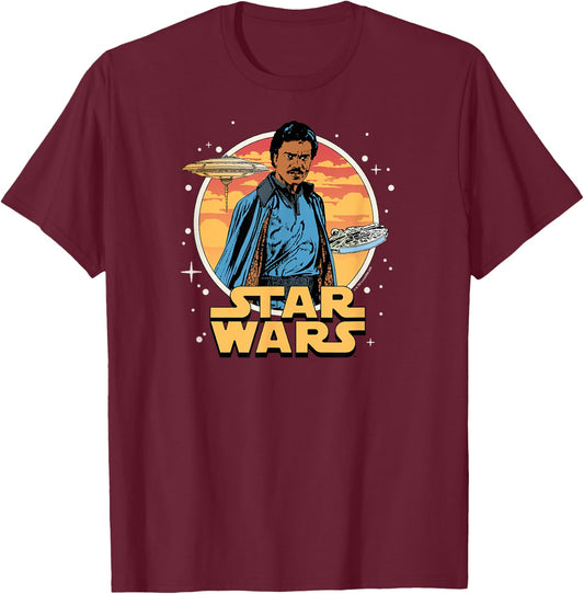 Star Wars - Lando Circle T-Shirt - T-Shirt | Maroon