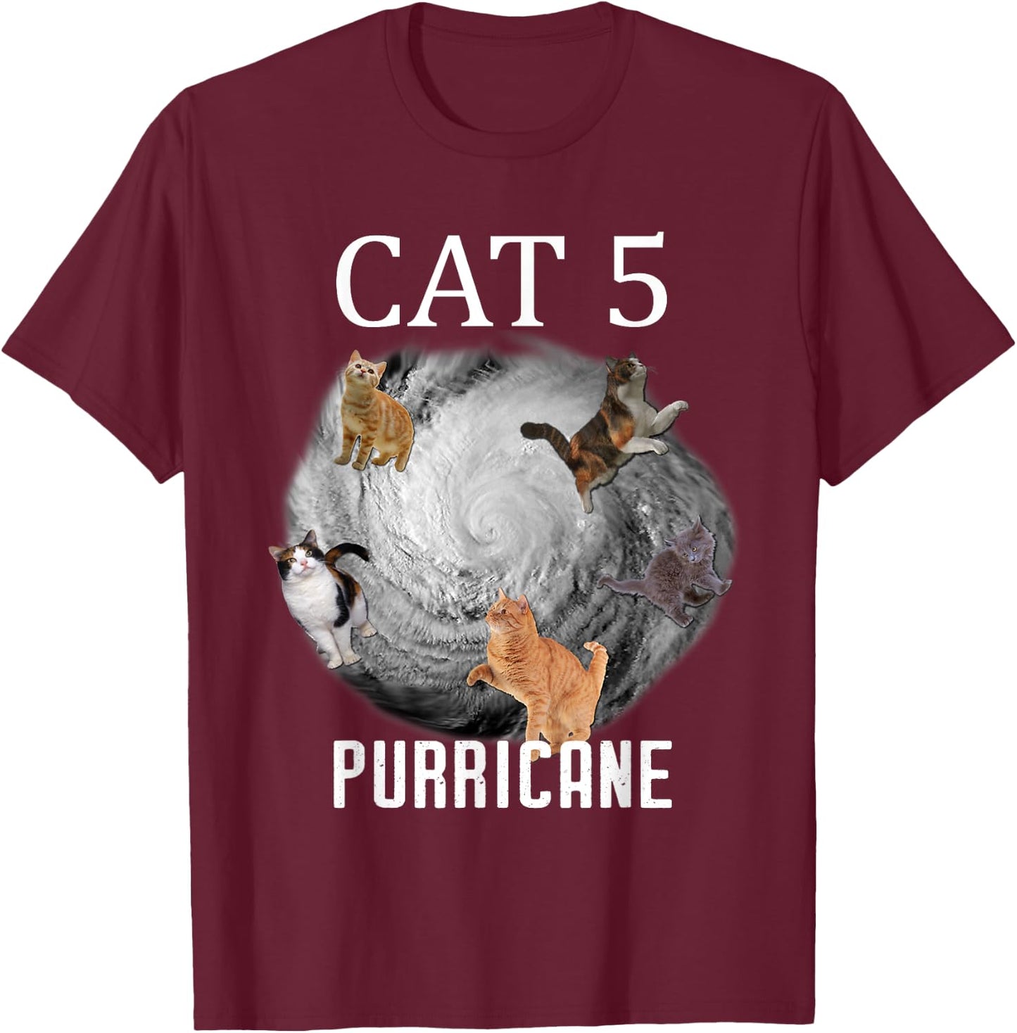 Hurricane Cat Funny Purricane Hurricane Women's T-Shirt - T-Shirt | Maroon