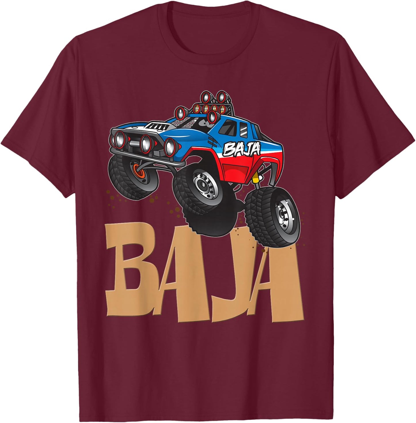 Baja Racing Baja Truck T-Shirt - T-Shirt | Maroon