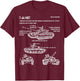 T-64 Russian Main Battle Tank Blueprint Gift T-Shirt - T-Shirt | Maroon