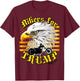 Epic USA Gold-Colored Flag Eagle Bikers For Trump 2024 T-Shirt - T-Shirt | Maroon