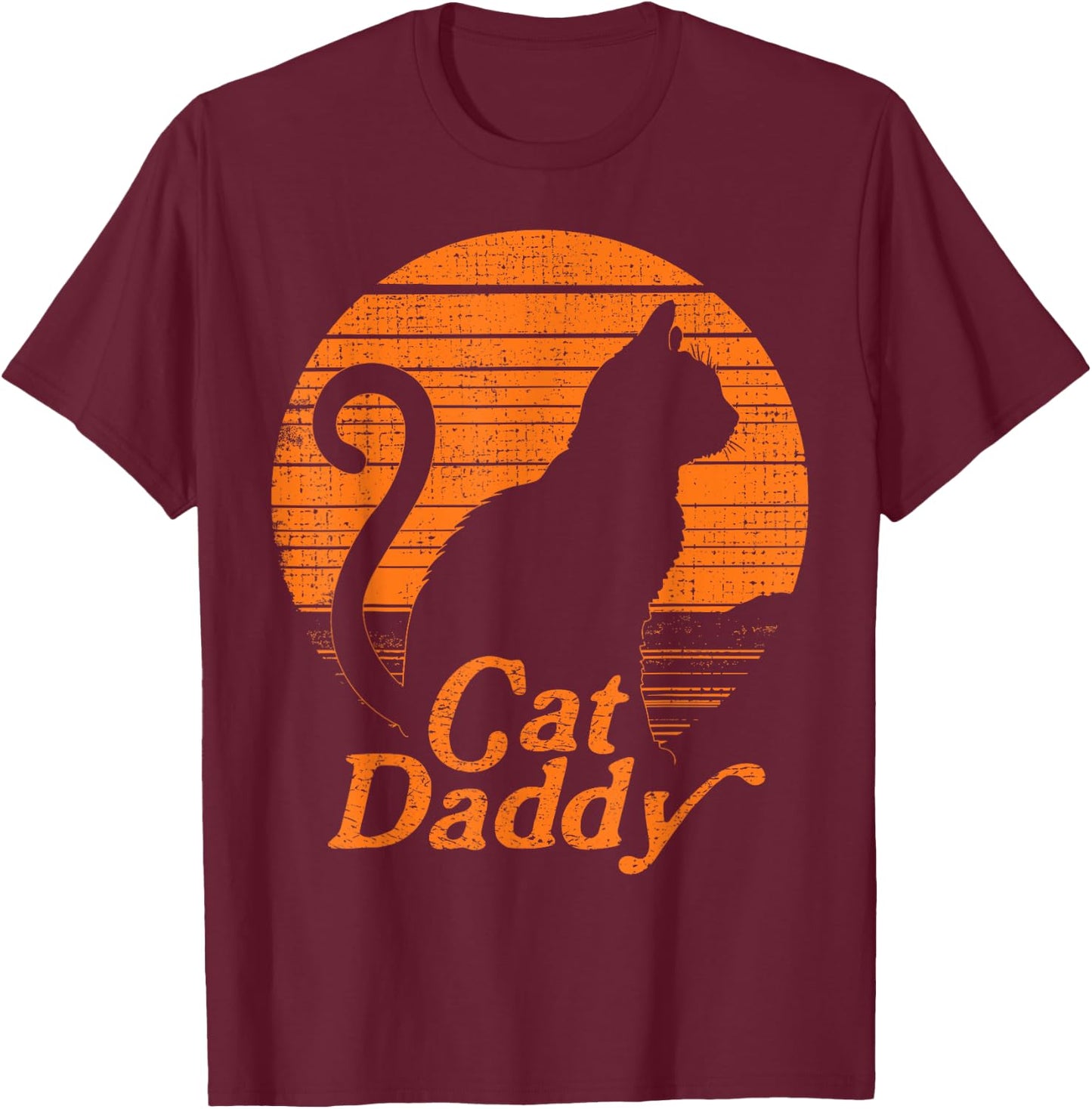 Cat Daddy Funny Cat Lover - Cat Dad T-Shirt - T-Shirt | Maroon