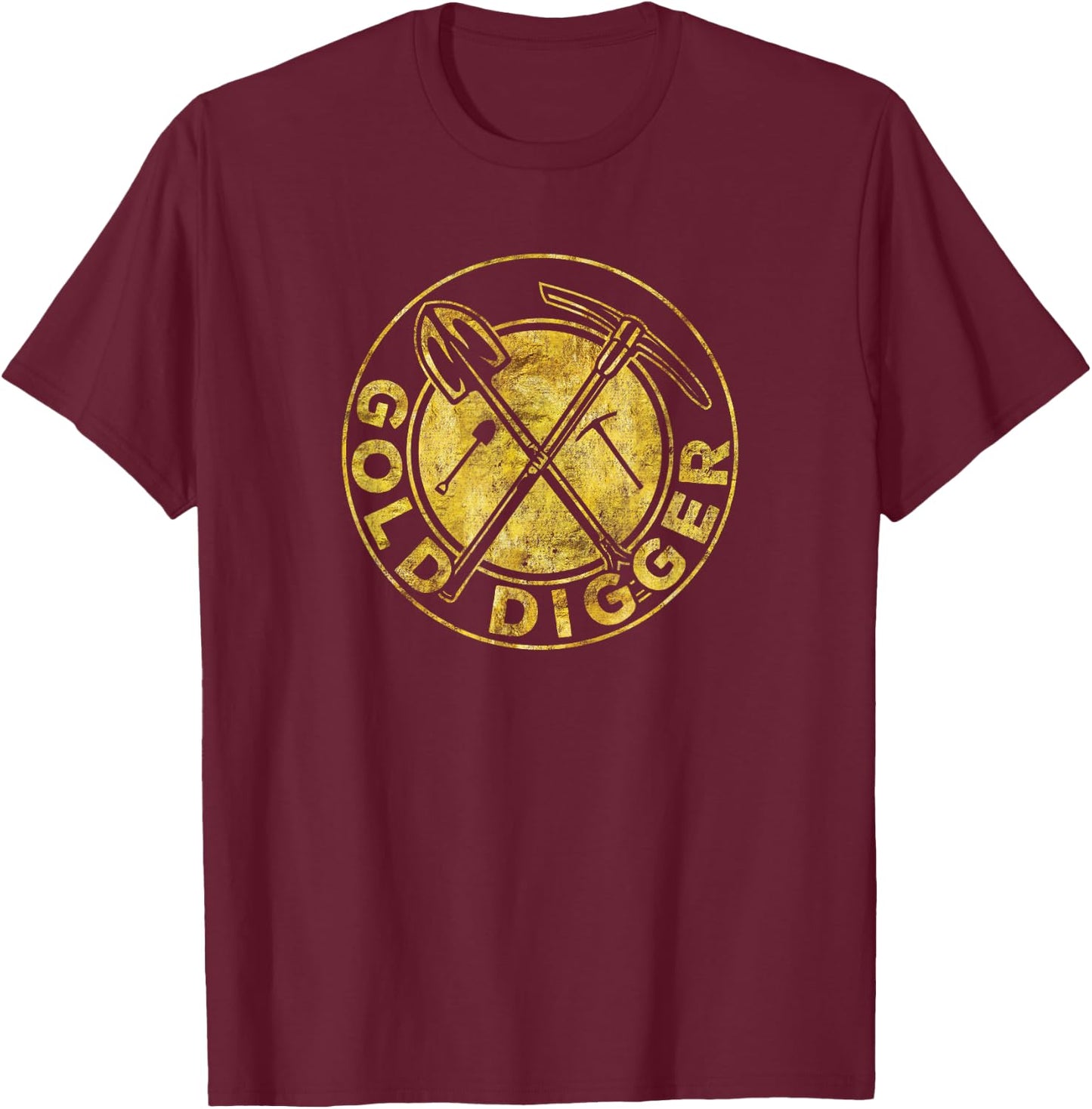 Gold Digger - Mining T-Shirt - T-Shirt | Maroon