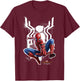 Marvel Spider-Man Far from Home Painted Logo Swing Poster T-Shirt - T-Shirt | Maroon