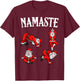 Funny Namaste Santa Claus Yoga Pose Christmas Hippie Peace T-Shirt - T-Shirt | Maroon