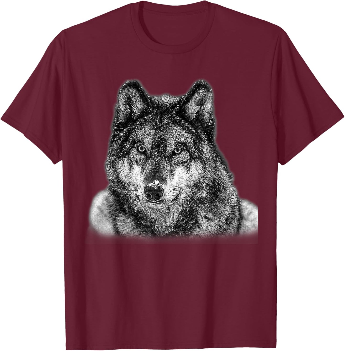 Wolf Shirt - grey wolf T-Shirt - T-Shirt | Maroon