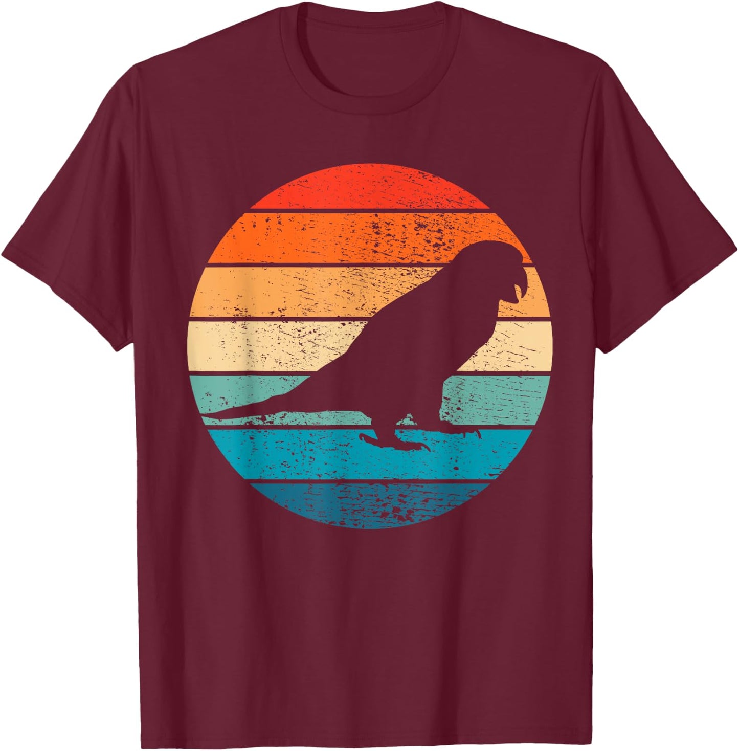 Parrot Retro Vintage Bird Gift T-Shirt - T-Shirt | Maroon