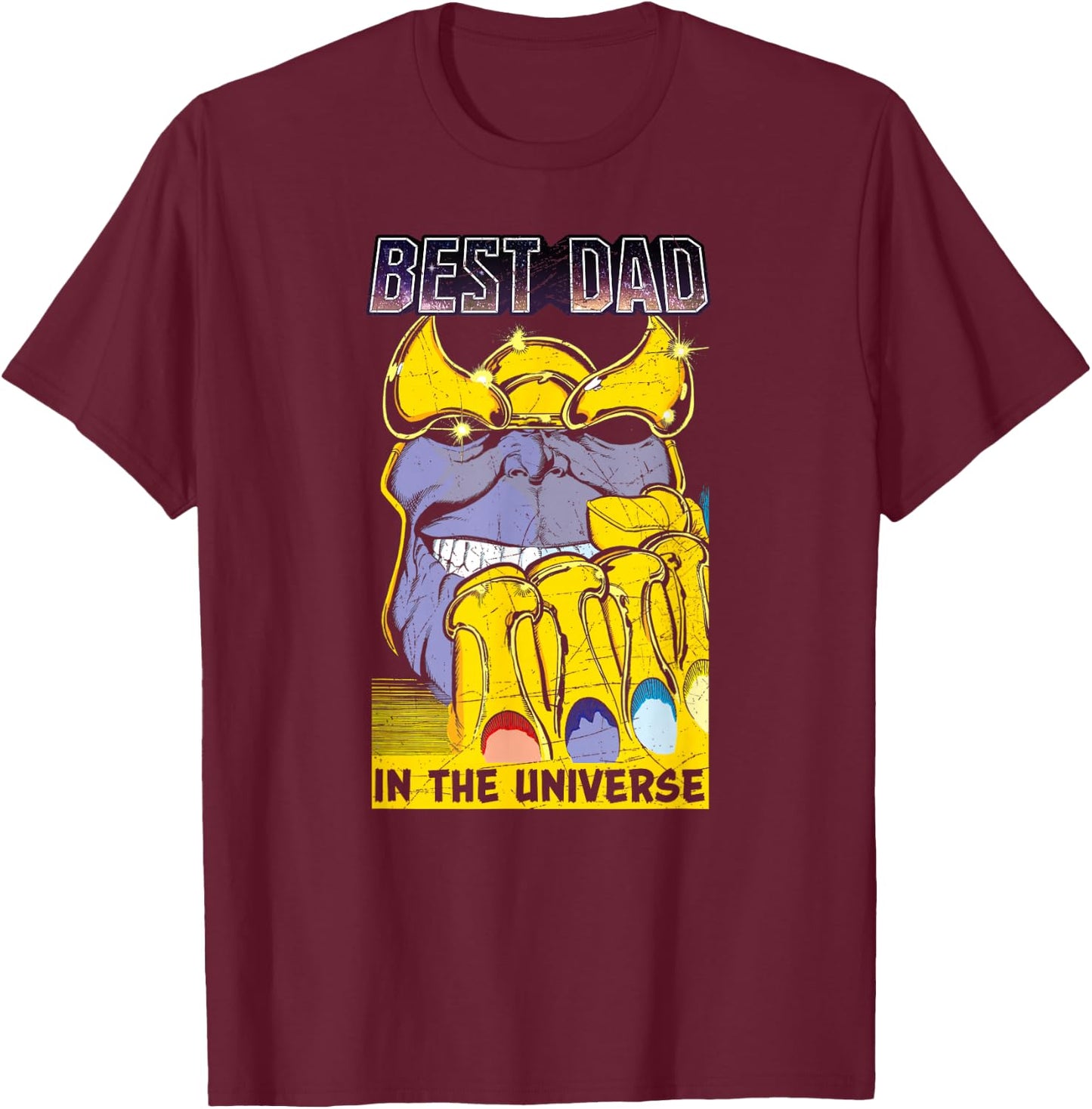 Marvel Thanos Best Dad In The Universe Comic Father's Day T-Shirt - T-Shirt | Maroon