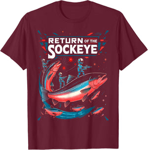 Return of t he sockeye fishing T-Shirt - T-Shirt | Maroon
