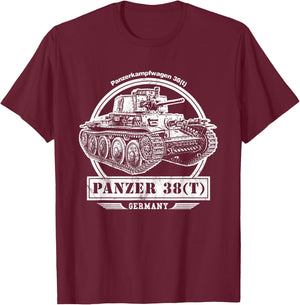 Panzer 38(t) Tank T-Shirt - T-Shirt | Maroon