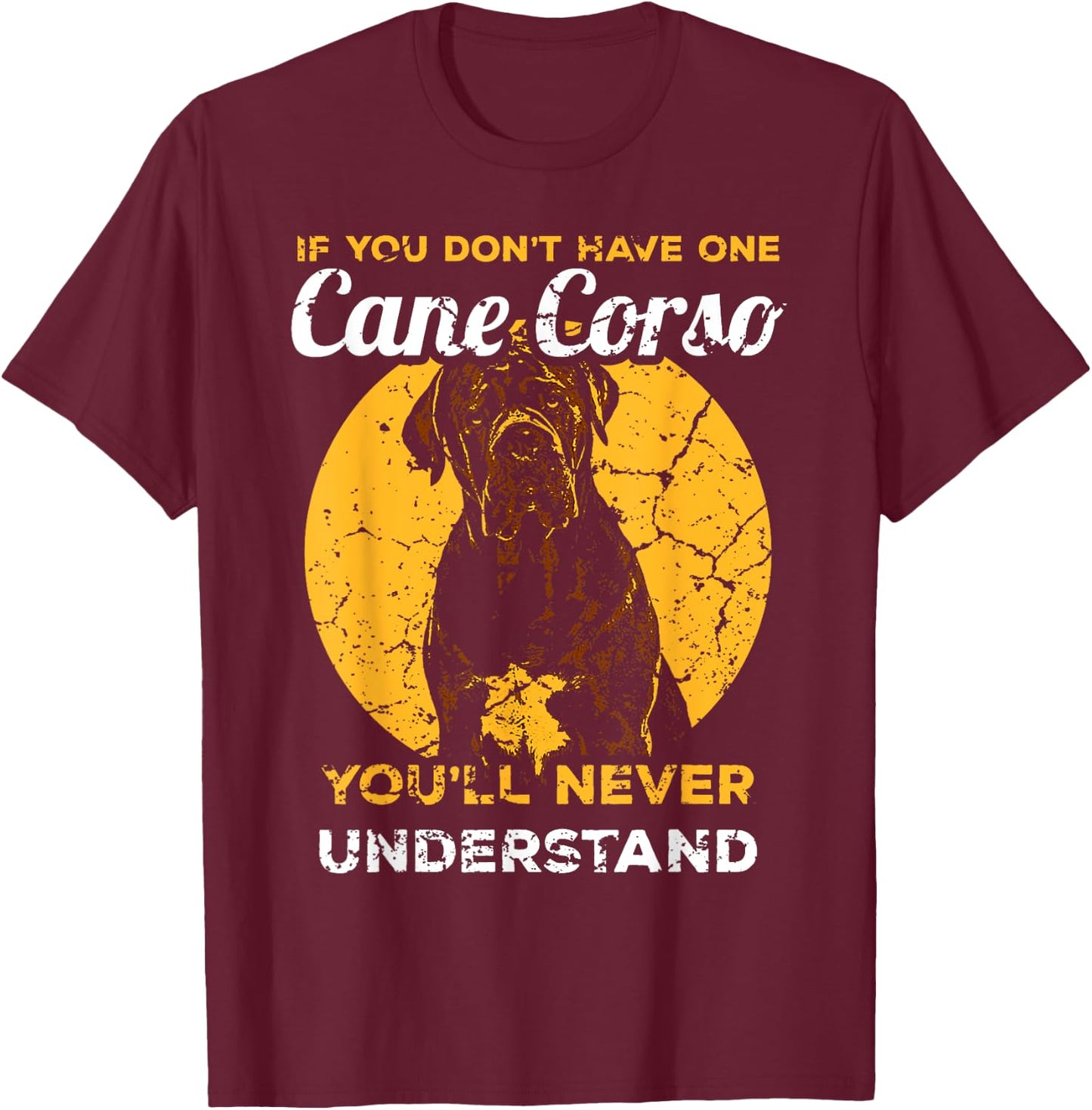 Cane Corso Italian Mastiff Head Dog Pet Men Women T-Shirt - T-Shirt | Maroon