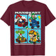 Mario Kart Group Graphic - Classic Fit, , Black, Adult T-Shirt - T-Shirt | Maroon