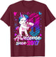 8 Year Old Unicorn Gifts For Girls 8th Birthday Girl Party T-Shirt - T-Shirt | Maroon
