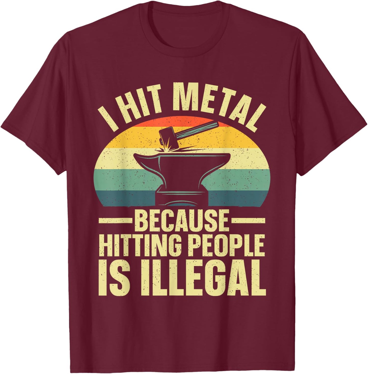 Best Blacksmith Art Women Blacksmithing Forging T-Shirt - T-Shirt | Maroon