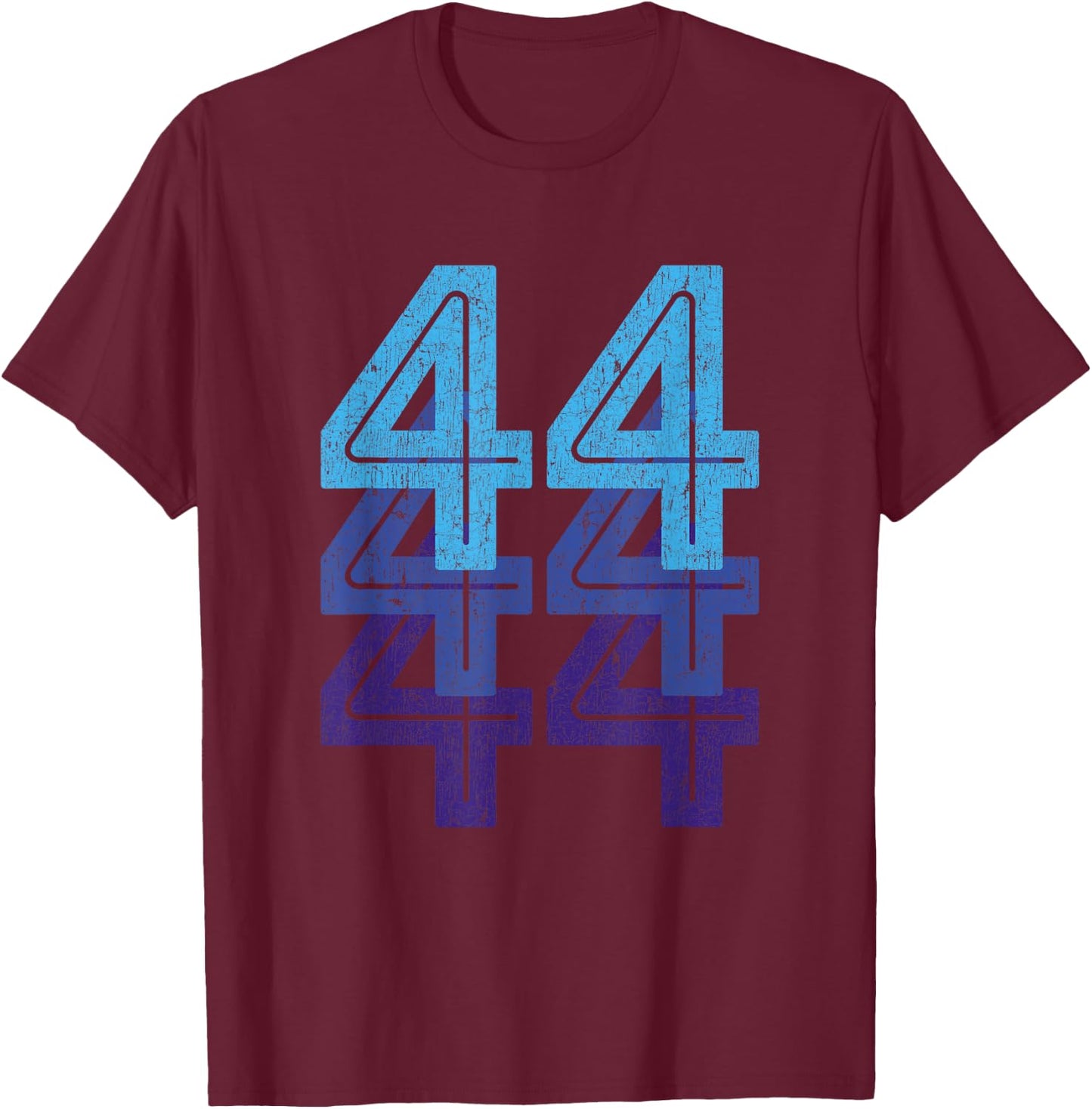 44 T Shirt 44th Birthday Sports Team Year Age T-Shirt - T-Shirt | Maroon