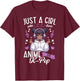 Just A Girl Who Loves Anime and K-Pop African American Afro T-Shirt - T-Shirt | Maroon