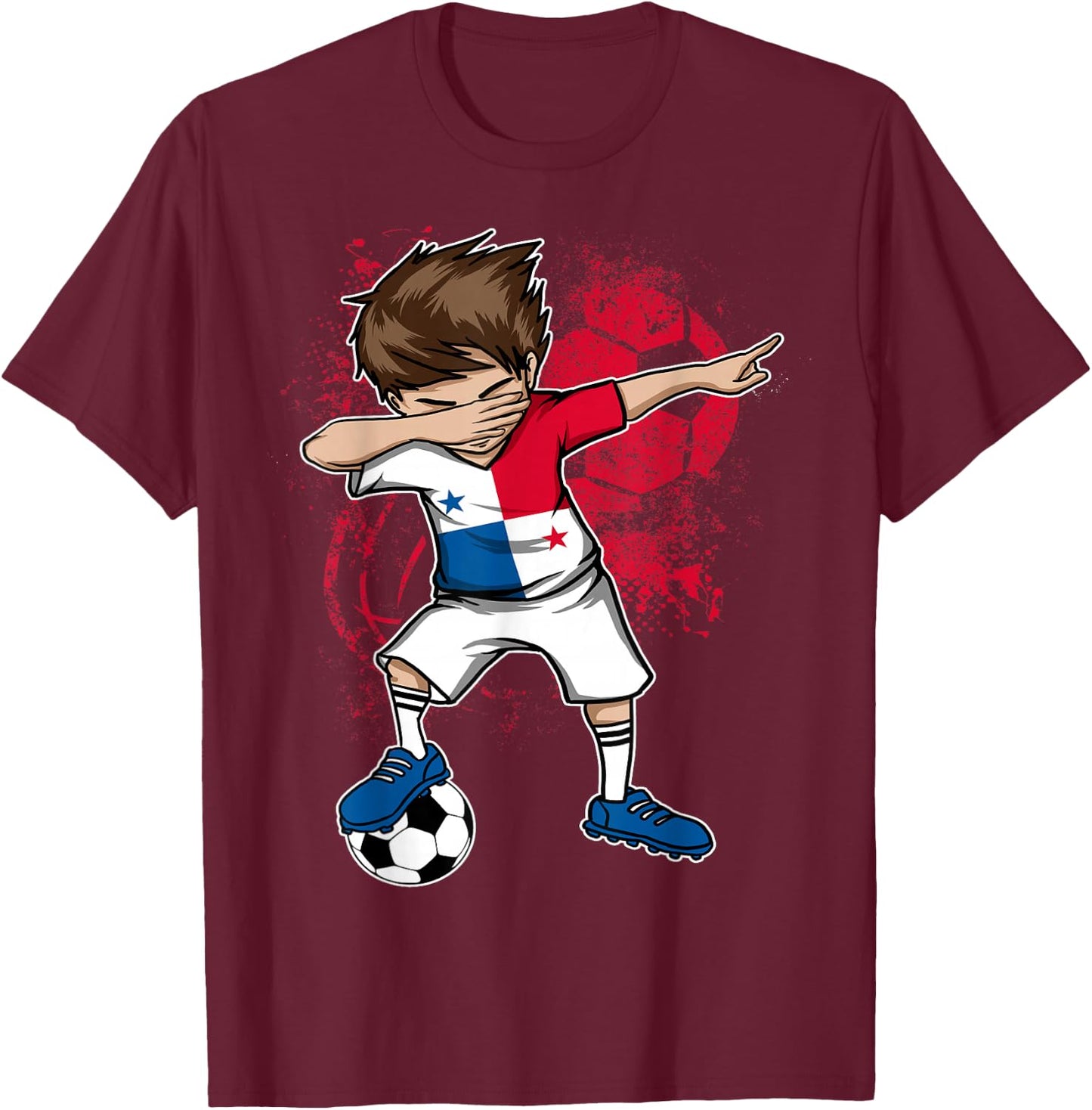 Dabbing Boy Panama Soccer Shirt Jersey Football T-Shirt - T-Shirt | Maroon