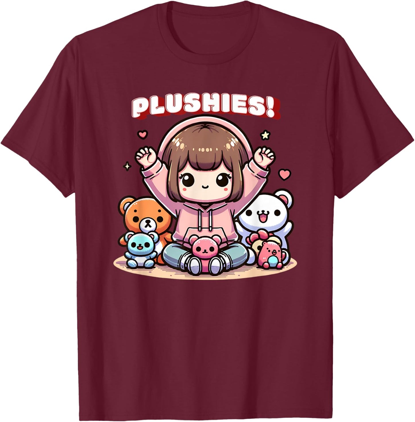 Plushies Plushy Stuffed Animal Collector T-Shirt - T-Shirt | Maroon